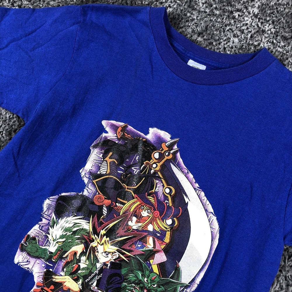 Yu-Gi-Oh GICAB Shirt Kids Youth‎ 14-16 Blue Anime Graphic Tee Short Sleeve